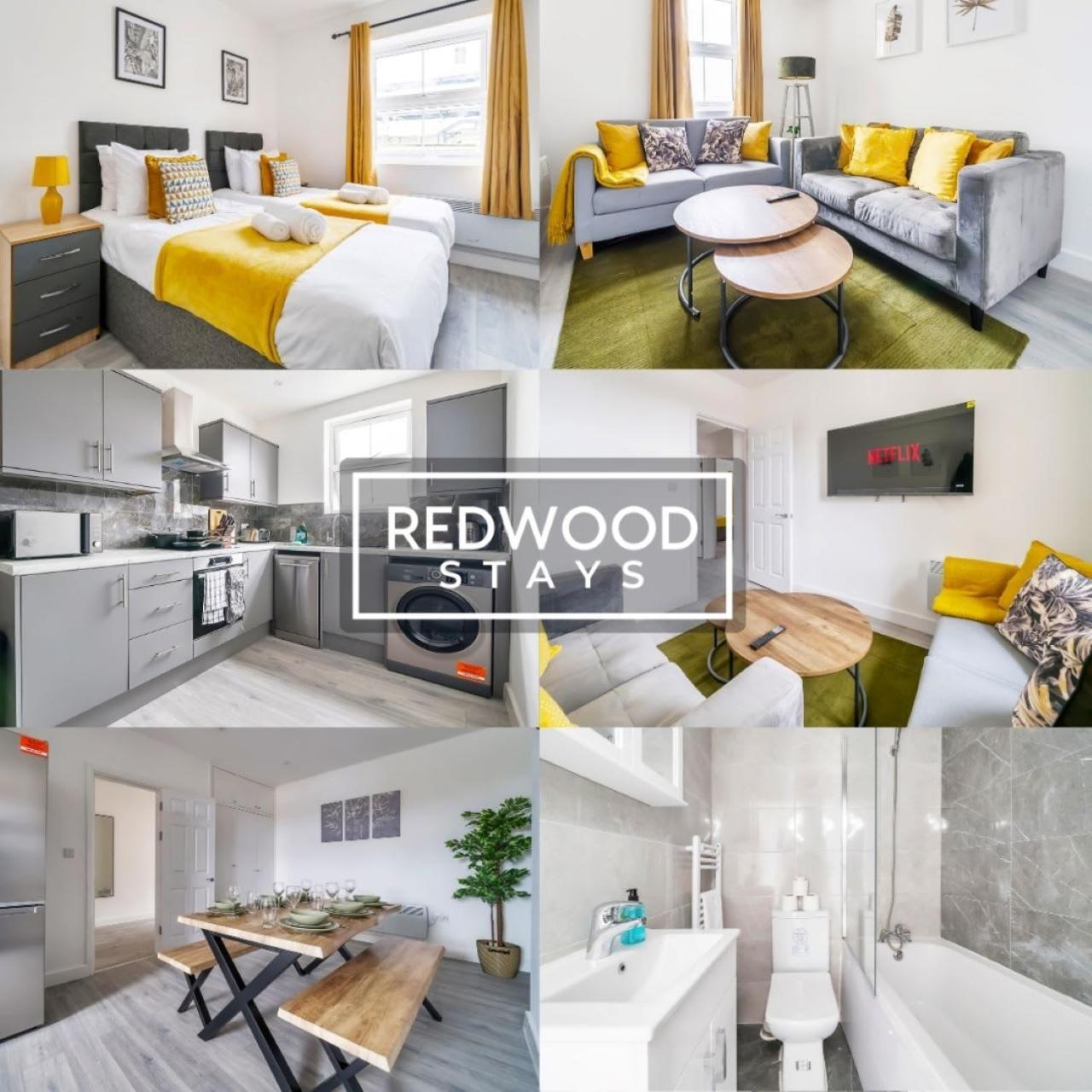 Brand New, 2 Bed 1 Bath, Modern Town Center Apartment, Free Wifi & Netflix By Redwood Stays Aldershot Buitenkant foto